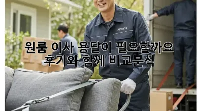 원룸 이사, 용달이 필요할까요? 후기와 함께 비교분석!
