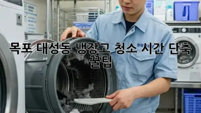 목포 대성동 냉장고 청소, 시간 단축 꿀팁!